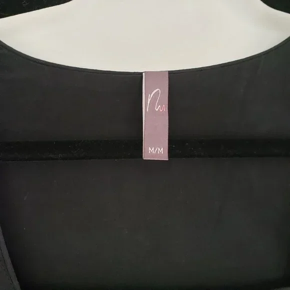 Silk Babydoll Mini Dress with Square Neck & Rose Detail - Picture 6 of 8